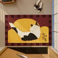 Non-slip Cat Sisal Door Mat - Dirt-resistant, Easy-to-clean Mud Scraper for Entryways 40×60cm brown