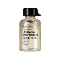 Brillare 30% Argan Oil Shots for Dry, Frizzy Hair with 2% Phytolipids | Get Smoother, Manageable Hair in 15 Days | 100% Improvement Scalp Hydration geltona