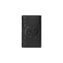 GUCCI Leather Card Holder Large Mens Black Gift Box Set (Basic Set + Original Box) juoda
