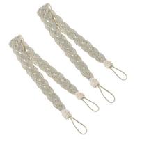 Durable Hold Modern Curtain Holder Rope Tie Backs Braided Tiebacks Satin Voile Strap smėlis