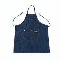 Lightweight Denim Apron Uniform with Pockets Barber Cloth Wrap Salon Working Clothes  Cafes mėlyna