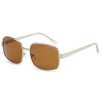 Retro Sun Protection Glasses UV400 Protection Square Frame Sunglasses Metal Sunglasses  Unisex Wear Style C