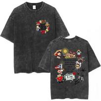 Hot Hip Hop Rapper Bad Bunny Vintage Washed Cotton T Shirts Debi Tirar Mas Fotos DTMF T-shirts Men Women Clothing Fashion T-shirt Short Sleeve Tee Top L