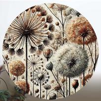 Rustic Dandelion Botanical Vintage Tin Sign  Vintage Durable Metal Plaque Wall Decor Farmhouse Home Wall Art 30x40cm(11.8x15.7inch)