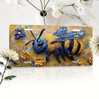 BLUE BUMBLEBEE AL Sign  Vintage Durable Metal Plaque Wall Decor D Relief Art Home Office Bar Man Cave Wall Art 15x30cm(5.9x7.8inch)
