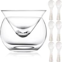 High Borosilicate Glass Refrigeration Dish with Spoon Caviar Serving Tray Heat Resistant Dishwasher Safe for Parties 1