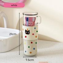 Dopamine 3 in 1 Portable Compact Travel Toothbrush Cup Family Sized Organizer for 3 Person Home Trip Toiletry Storage balta