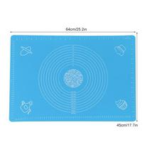 Anti-slip Bottom Non-stick Sheet Square Flat Kneading Pad Kitchen Work Pad  Dessert Production mėlyna
