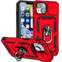 Šarvai atsparus smūgiams magnetinio žiedo stovo laikiklio dėklas, skirtas iPhone15 13 12 11 14 Pro max X XR XS Max 12 13Mini 14Plus galinis dangtelis Funda For IPhone15 Pro Max raudona