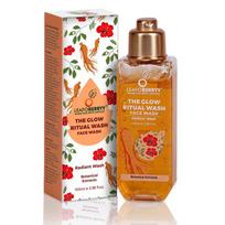 Leafoberryy The Glow Ritual Wash 100ml | Red Ginseng, Turmeric, Saffron & Kojic Acid | Brightening & Glow Cleanser with Hibiscus, Aloe Vera & Sanda