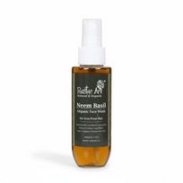 Rustic Art Organic Neem Basil Face Wash For Acne Prone Skin | Anti Acne, Anti Pimple | 100 Ml (Pack of 1)