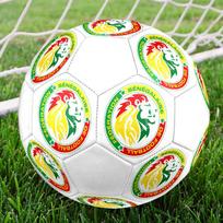 Senegalo futbolas Dydis 5 Futbolo kamuolys, Mašina siūtas PVC, Patvarus ir aukšto atšokimo, Tinka visoms amžiaus grupėms, gerbėjų atributika, rungtynėms ir lauko naudojimui. white