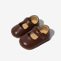 New Spring & Autumn Baby Black Leather Walker Shoes - Soft Sole Princess Style for Girls Add 1cm to foot length ruda