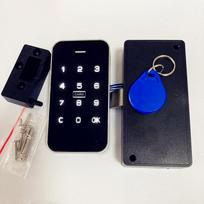 Cheap Office Small Keypad Password Locker Lock Digital Drawer Gym Locker Lock Electronic Smart Lock Cabinet Lock (silver,Door Lock&Stainless Steel&Wood Door) sidabras