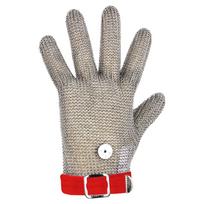 Food Grade 316L Stainless Steel Mesh Chain Mail Gloves Five Finger Cut Resistant Butcher Gloves for Slaughter & Meat Processing (Gray,M) pilka spalva