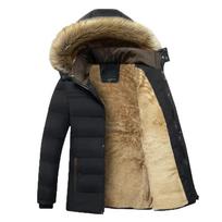 Fleece Parka Vyrams Vandeniui Atspari Su Gaubtu Kailiu Apykakle Parka Striukė Paltai Vyrams Rudens Mada Kasdienė Parka Vyrams Žieminė Šilta Stora M juoda