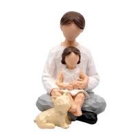 Decorsative Resin Angel Figurine Carving Girl Hugging Horse Statue Elegant Interior Ornament for Living Room Bedroom Decors