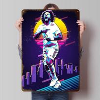 Marcelo Madrid Poster Customized Wall Art Vintage Metal Signs Retro Tin Plaque for Man Cave Gaming Room Decoration Cozy House 20x30cm（7.8x11.8inch）