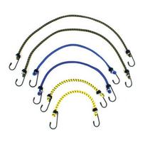6pcs 30cm/40cm/60cm Outdoors Elastic Bungee Cord Set Luggage Straps Rope Hooks Stretch Tie
