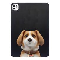 Cartoon Puppy Cat Minkštas juodas TPU apsauginis dėklas, skirtas iPAD Air iPad Mini iPad Pro11 Pro13 iPad8 iPad7 iPad Air13 smūgiams atsparus planšetinių kompiuterių dėklas iPad Mini 4/5