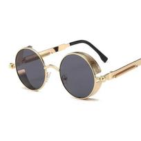 Metal Steampunk Sunglasses UV400 Protection Vintage Round Glasses for Men Women Fashion Brand High Quality Sun Glasses 1PC