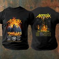 Anthrax Grupės Turas Australijoje 2026 Marškinėliai 45-osios Metinės 1981-2026 Marškinėliai XXXXL black