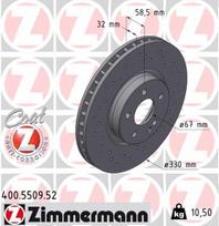 ZIMMERMANN Stabdžių diskas SPORT BRAKE DISC Z 400.5509.52