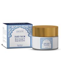 Grovya Organics Hand Balm with Orange & Neem Extract | Ayurvedic Hand Cream with Aloe Vera, Almond Oil, & Honey | Moisturising Hand Care for Soft,