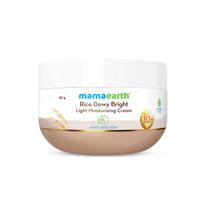 Mamaearth Rice Dewy Bright Light Moisturizing Cream with Rice Water & Niacinamide for Glass-Skin - 50 g | 24 Hrs Long-Lasting Moisturization | For white