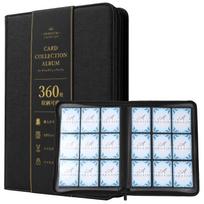 AROXIA Card Trading Card 9 Holds 360 Cards Horizontally File, Holder, Pockets, (Black) juoda
