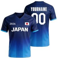 Personalized Japan 2026 Football Jersey Custom Your Name Number Soccer Tee Tops Quick Dry Sports Uniform Wholesale Dropshipping S