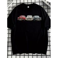 Italian Job Cooper S Mini T-Shirt | Retro Classic British Car Iconic Print in Red, White, Blue, Machine Washable, Casual Round Neck Top, Regular Fit, S juoda
