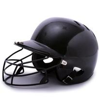 Vaikų Jaunimo Suaugusiųjų Beisbolo Softbolo Šalmas ABS Medžiaga Atsparus Vandeniui Dvigubas Skydelis Suteikia Veido Ausų Apsaugą Kaukės Dangtelis Children's helmet juoda