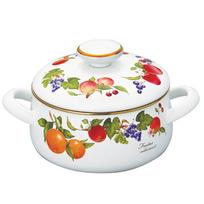 Fuji Enamel Frutas Collection II 18cm Pot (2.1L) Double-Handled FTC-18W balta