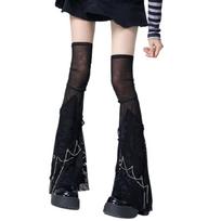 Summer Thin Leg Warmers Thigh High Socks Sheer Mesh Long Leg Socks Fashion Lolitas Leg Sleeves Boot Cuffs for Womens 1