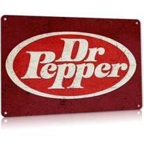 Ylens Soda Pop Vintage Metal Sign  x Retro Pepper Store Ad Bar Wall Decor 20x30cm（7.8x11.8inch）