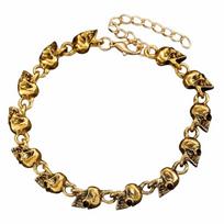 Gothic Skull Necklace Hip Hop Beaded Bracelet Creative Clavicle Chain  Hallowmas Gold Bracelet