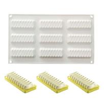Easy Cleaning Silicone Baking Molds For Chocolate Making with Fun Long Waved Shape And Food Safe Mousse Cake Mould