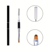 New Gel Brush & Picker 2 in 1 Design Nail Brush and Spatula Gel Nail Brush Tool for Acrylic Nails Extension Gel juoda