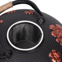 Straight Hook Spout Cast Iron Teapot Copper Handle Oriental Teapot Tea Pot Kettle  Tea Brewing