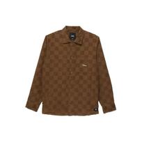 Vans Woll Shirts Men's Brown Lapel Moderate Shirt VN0008GP0E0 S