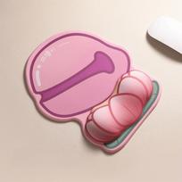 Silicone Material Keyboard Pad Lightweight Design Ergonomic Keyboard Pad  Computer Work style 1 pink