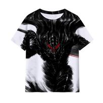 Anime Berserk T Shirt 3D Print Men Women Hip Hop T-shirts Summer Round Neck Short Sleeve Tops Kids Harajuku Tees Man Clothing S