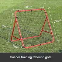Foldable Soccer Rebounder Net Durlable with Thickened Tube and Rope Assortment Kit for Kids Teens Backyard Soccer Practice raudona