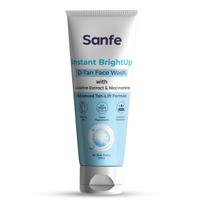 Sanfe Instant BrightUp D-Tan Face Wash with Licorice Extract & Niacinamide | Tan Removal Face Wash for Instant Brightening | Deep Cleansing Formula