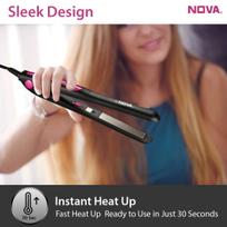 Nova NHS - 840 Selfie Hair Straightener for Women (Pink)