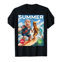 2026 Summer Vacation Bros Selfie John Pork Tung Sahur Trip T-Shirt S juoda