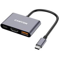 Canyon hub ds-4 3 in 1 usb-c gray