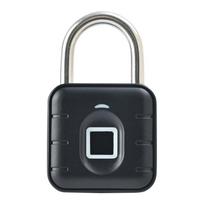 Tuya Smart IP67 Waterproof Outdoor Fingerprint Padlock Biometric Lock Replaceable Button Cell Battery New Tuya Smart Outdoor (Black,Plastic&Wood Door&Door Lock) juoda