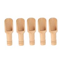 Cooking Baking Tools Wooden Wood Bath Salt Spoon Wooden Spoon Coffee Tea Scoops Sugar Tea Spoon 5pcs